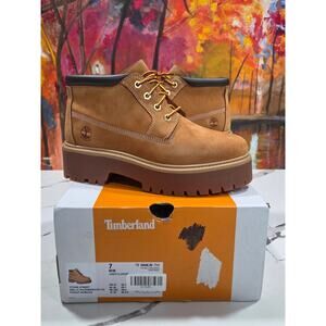 Timberland Stone Street Mid LC Waterproof Boots Size 7 Women's Wheat Nubuck